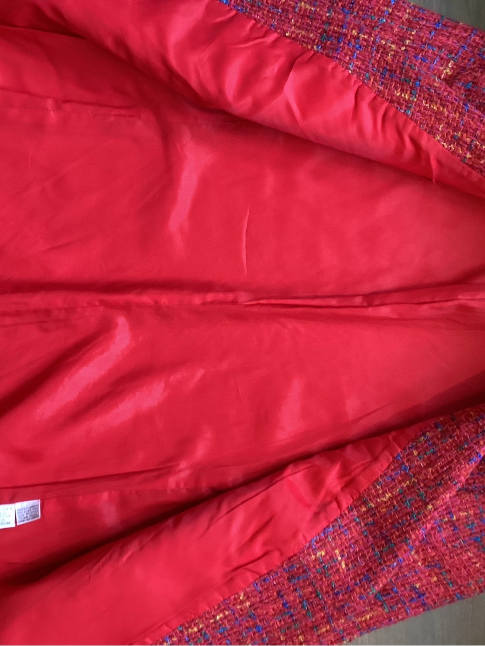 Liz Claiborne Red Tweed Blazer Jacket - Picture 3 of 8